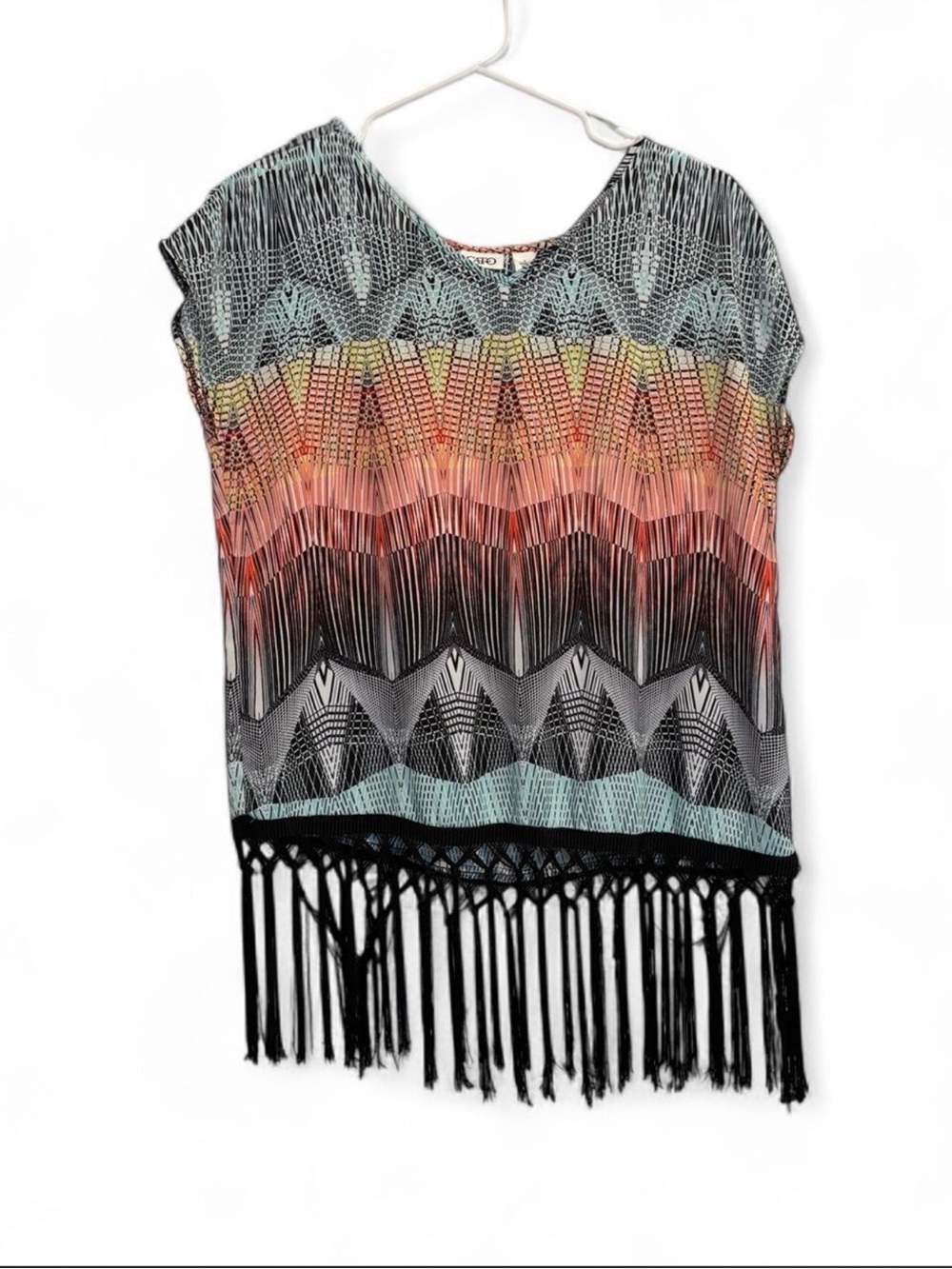 Southwestern Aztec Festival Western Tassel Blouse